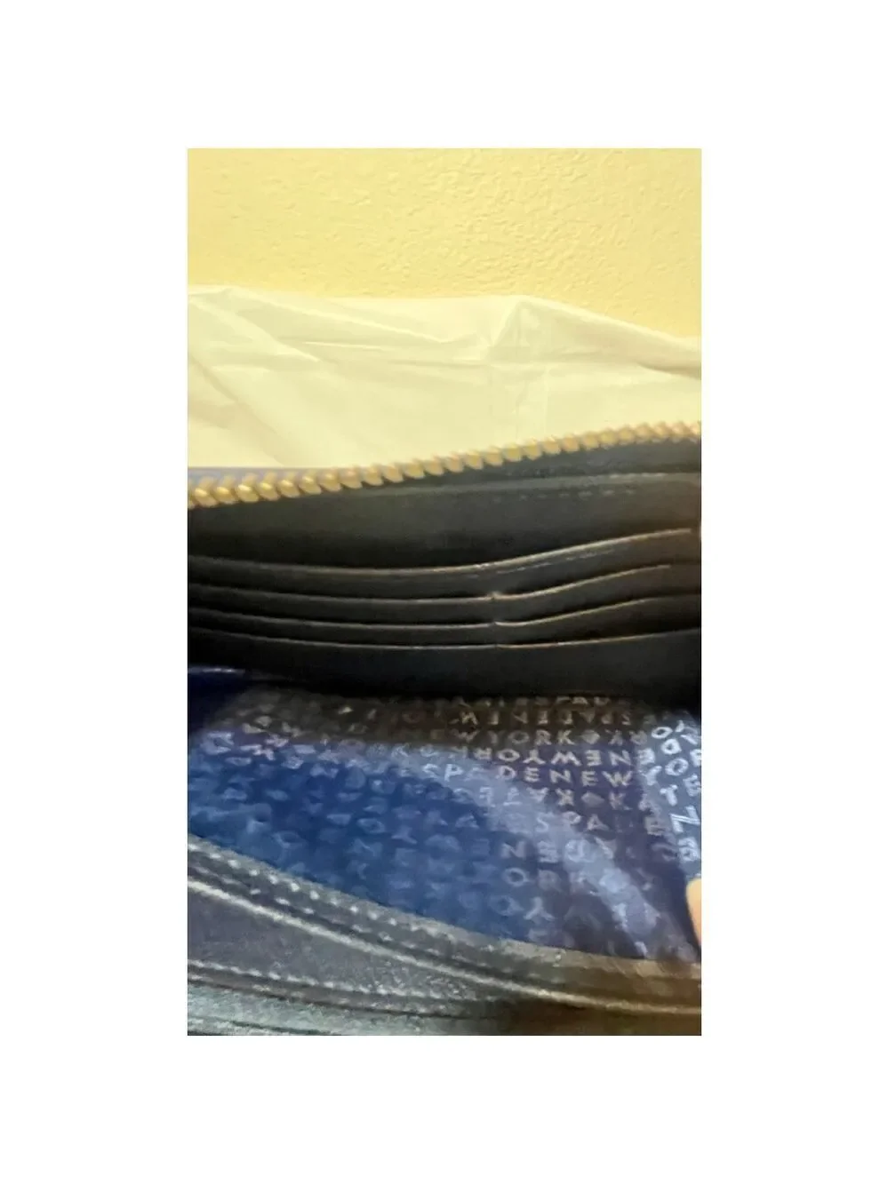 Kate Spade Laurel Way Neda Cruise Stripe Zip Around Accordion Wallet Clutch